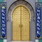 Eid Mubarak Decoration Set Ramadan Mubarak Porch Sign Ramadan Banner Hanging Decoration for Indoor/outdoor Decor Eid Al-fitr Party(Blue)